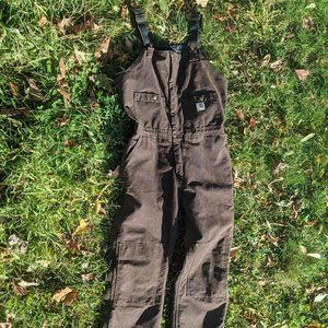 Carhartt Women Brown Insulated Bib Overalls 12x30